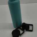 BJPKPK Insulated Water Bottles with Straw Lid, 40oz Stainless Steel Water Bottles with 3 Lids, BPA Free Leakproof Thermos, Tumblers, Cups for Sports, Gym- Turquoise (40 Ounces)
