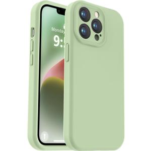 Vooii Compatible with iPhone 13 Pro Case, Liquid Silicone Upgrade [Camera Protection] [Soft Anti-Scratch Microfiber Lining] Shockproof Phone Case for iPhone 13 Pro 6.1 inch - Matcha