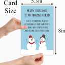 2 x Merry Christmas Card for Friend, Funny Christmas Card for Him Her, Amusing Xmas Cards Gift (#34)
