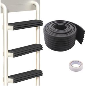 Saim Bunk Bed Ladder Pads 6.56 ft Edge Protector Adjustable Ladder Pads with Strong Adhesive Soft Corner Protectors for Ladder, Stair Edge, Sharp Edges, Desk, Table, Furniture (Black)