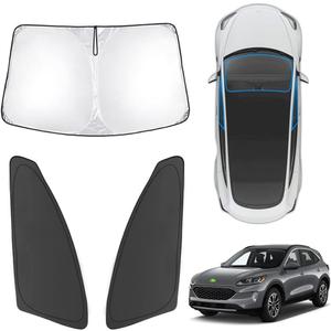 Karltys 3PCS Windshield Sun Shade for 2020-2024 2025 Ford Escape, Reflective Front and Side Window Sunshade Custom Fit Ford Escape, Foldable Sun Visor Protector Blocks Heat UV Rays (20+ Escape)