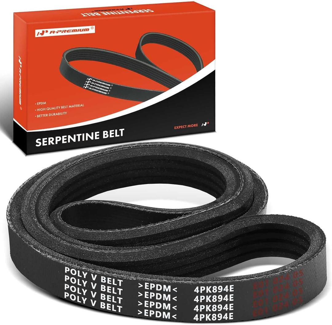 A-Premium 35.51 In Power Steering Stretch Fit Serpentine Belt for Ford, Mazda & Lincoln - Explorer 2011, Fusion 2010-2012, Edge 2007-2011, 6 2009-2013, CX9 2007-2015, MKZ 2007-2012, MKX 2007-2011, Gas