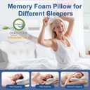 Cervical Neck Pillow, Pillows for Neck and Shoulder Pain, Contour Pillow, Neck Pillows, Pillow for Neck Pain Relief, Side Sleeper Pillows for Adults, Ergonomic Pillow, Memory Foam Pillows(Light_White), Medium