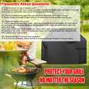 Grill Cover, 58 inch Heavy Duty BBQ Gas Grill Cover for Outdoor Grill, Waterproof, Weather Resistant, Anti-UV, Rip-Proof, Fade Resistant Barbecue Cover with Hook-and-Loop Straps for Most Grills