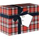 LUXPaper Small Gift Mailing Boxes | 4" x 6" x 9" | Authentic Plaid | 2 Qty