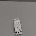 GE UltraPro Grounding Duplex Outlet with LED Guide Light, in Wall Receptacle, Tamper Resistant Outlets, Soft Glow Light, Sensor Light, 15A / 125VAC, UL Listed, White, Wallplate not Included, 40967