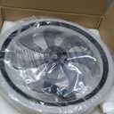 20" Modern Ceiling Fan with Light, 6 Speeds & Dimmable, White Flush Mount for Home