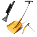 ARTIPOLY Snow Shovel, 3540'' Extendable Collapsible Aluminum DGrip Handle Snow Removal for Home Garden Car Emergency Camping Planting Orange