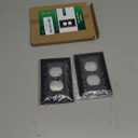 4-Pack Duplex Outlet Cover Plate, Paisley Pattern Decorative Metal Wall Plates for Electrical Outlets, 1 Gang Receptacle Cover, Black Switch Plates and Outlet Covers