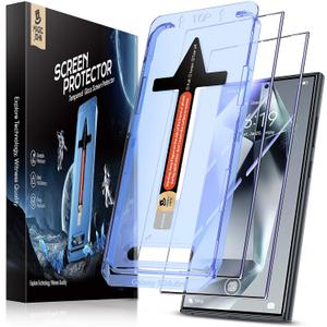 MAGIC JOHN 2 Pack for Samsung Galaxy S24 Ultra Tempered Glass Screen Protector, Auto Dust-Elimination Installation, Bubble Free, HD Clear, Easy Installation