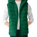 Haloumoning Boys Puffer Vest Kids Sleeveless Zip Up Jackets (Green)
