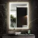 32"x 24" LED Bathroom Mirror,Led Mirror for Bathroom,Bathroom Mirror with Lights,Backlit Mirror,Anti-Fog,Dimmable,CRI90+,Touch Button,Water Proof,Horizontal/VerticalWall Mounted (32"L x 24"W)