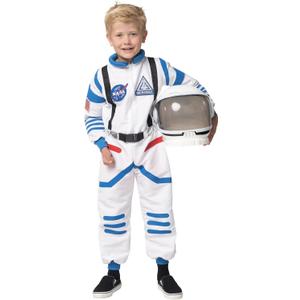 Spooktacular Creations Halloween Child Unisex Astronaut Costume,Pilot Jumpsuit for Kids Halloween Cosplay Party (Large (10-12 yr))