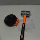 Floor Gap Fixer Tool with Rubber Mallet, Iron Body & Strong Suction Cup, Includes 5 Sticky Pads for Laminate, Vinyl, Wood & Tile Flooring Installation and Repair