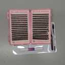 Lash Clusters Kit, 560 Pcs Eyelashes Clusters Kit 9-16mm Individual Lash Extension Kit D Curl Fluffy Wispy False Eyelashes (50D+60D New, Lash Clusters Kit)