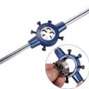 uxcell 1/2-28 UNEF Tap and Die Set with 38mm Round Die Stock Handle Wrench, High Speed Steel Machine Thread Tap and Round Die Threading Tool
