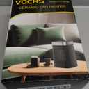 Small Portable Space Heater for Indoor Use - with 70Rotating Feature, JIBUFI 1500W PTC Electric Heater, Rapid and Safe Heating, Remote Control, 1-12 Hr Timer for Bedroom, Office