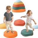 Balance Stepping Stones for Kids 5pcs Non-Slip River Stones Obstacle Course Play Indoor and Outdoor Coordination Game Sensory Toys Toddler Ages 3 4 5 6 7 8+