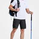 Libin Men's Shorts Cargo Shorts for Men Golf Work Hiking Casual Fishing Travel Shorts (Blue, XXXL)