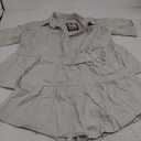 Qiaomai Womens 2 Piece Outfits Summer Ruffled Shirt and High Waist Shorts Matching Set M Beige