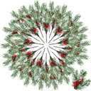 48 Pcs Christmas Floral Picks and Sprays Cone Berry Stems for Craft, Fresh
