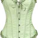 SZIVYSHI Corset Tops for Women, Bustier Shapewear Lingerie, Lace Waist Push Up Bodysuit, Small