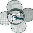 Garden Sieve, Soil Sieve with Interchangeable Mesh Sizes 3,6,9,12mm, Garden Riddle, Perfect Gardening Tool for Sifting Soil, Stones, and Compost