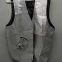 Barry.Wang Mens Shiny Vest V-neck Silm Fit Suit Waistcoat Bowtie Set Party Prom Tuxedo Formal Casual (Medium)