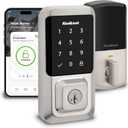 Kwikset Halo Wi-Fi Smart Lock, Keyless Entry Door Deadbolt, Geofence Auto-Unlock, Grade AAA Certified, No Hub Required Easy Install, Satin Nickel, Touchscreen