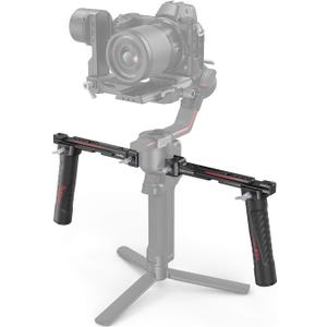 SMALLRIG Dual Handle Handgrip for DJI RS 4 /RS 4 Pro/RS 3 / RS 3 Pro/RS 2 / RSC 2 Gimbal, Gimbal Handle Grip with NATO Rails, Cold Shoe, 1/4"-20 & 3/8"-16 Threaded Holes