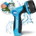 Aqua Joe AJHN102 Heavy-Duty Metal Multi-Function Hose Nozzle with Smart Throttle and 7 Sprayer Patterns