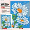 4 x YOMEIA Diamond Painting Kits for Adults,White Daisy Landscape Diamond Art Kits 5D Full Drill Round Gem Art, DIY Diamond Crafts Paint by Diamonds for Home Wall Decor, Gifts for Beginners 12x16 Inch