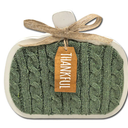 HH 6.6in Table Decor Pumpkin Sweatr Green