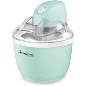 Maxi-Matic EIM-520 Automatic Easy, Homemade Electric Maker, Ingredient Chute, On/Off Switch, No Salt Needed, Creamy Ice Cream, Gelato, Frozen Yogurt, or Sorbet, 1 Quart, Blue (Spearmint)
