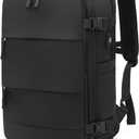 Kono Medium Travel Backpack with USB Charging Port & Shoe Compartment, Waterproof Carry On Backpack for Men & Women, Lightweight Daypack with Multiple Pockets for College, Business, Travel (Black)