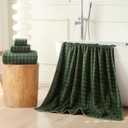 Bath Sheets 40x80 Inches Microfiber Extra Large BathTowels Super Soft Absorbent Quickly Dry Shower Towels for Bathroom (Olive Green,PK 2)