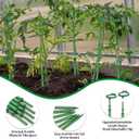 2 x Extendable Plant Stakes, Length Scalable from 17.9IN to 42.3IN Plant Support Stake, Orchid Sticks with Clips for Indoor Outdoor,Garden Stakes for Plant,Tomato,Vegetables,Monstera,Vine - 3Pack