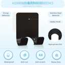 VIS'V Shower Wall Razor Holder, Metal Adhesive Razor Hooks for His and Hers, Waterproof, Black, 1 Pc