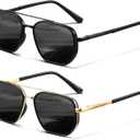 KUGUAOK Polarized Aviator Sunglasses for Women Men Fashion UV Protection Tangle Free Sun Glasses Vintage Trendy Shades