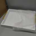 16"x12" Serving Trays with Handles, White Decorative Serving Tray, Ottoman Trays, Living Room, Bathroom, and Outdoors Decorative Trays (White)