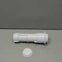 US105 Umbrella Stand with Sleeve and Center Cap, 7 1/2" Stand with Sleeve, for Umbrellas, Volleyball Poles and Tiki Torches, 1 1/2" - 1 3/4" Hole Can be Installed on Floor, Step or Deck - White