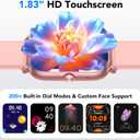 Smart Watch for Men Women (Answer/Make Calls), 1.83" HD Touchscreen Fitness Tracker, 480Hrs Playtime,112+ Sports Modes,Fitness & Sleep Tracker,Health,Fitness Watch for Android/iOS,IP68 Waterproof,Rose