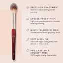 BK BEAUTY 108 PRECISION POWDER MAKEUP BRUSH Pro-Designed Tapered Brush for Precise Under-Eye Setting, Crease-Free Finish, and Subtle Highlighting