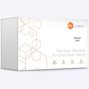Herpes STD Test Kit at Home for Women & Men - HSV-2 Antibody Screening - Blood Sample Collection - Discreet Packaging & Lab-Certified Results - Convenient at-Home STI Testing