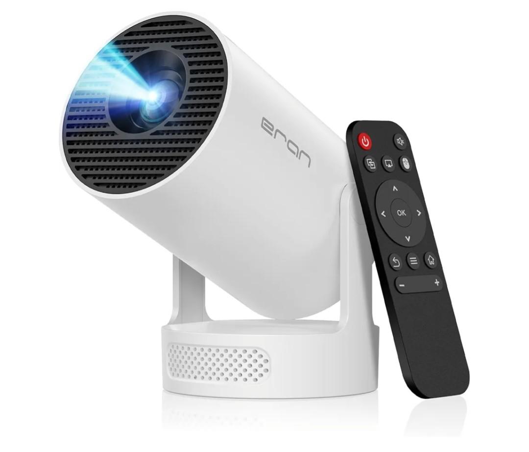 Mini Portable Projector with 4K Support, Bluetooth 5.4 WIFI6, 5watt Sound Base Speaker, 160 ANSI, Android 11, 210° Rotation , Auto Keystone Correction Video Projector HY300 ULTRA