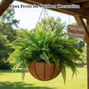 MAQIHAN 10 Pcs Fake Fern - Artificial Ferns for Outdoors - Faux Ferns for Outdoor Planter Large Outdoor Patio Decor Boston Fern Artificial Plants Faux Greenery Porch Decor