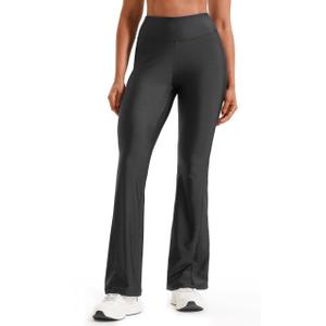 JOYSPELS Flare Yoga Pants for Women High Waisted Casual Pants with Back Pocket Lightweight Workout Bootcut Leggings for Gym, Casual, or Lounge Wear Black (Black, S)