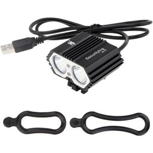 SecurityIng USB Powered Bicycle Light, LED Headlamp Waterproof 700 Lumens 4 Modes Cycling Front Lamp Bike Headlight for Mountain Road, Kids and City Bicycle - No Internal Battery