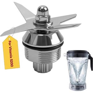 Wet Blender Blade Replacement Parts, Fit for Vitamix Immersion 5200 Series 64 oz and 32 oz Containers, Stainless Steel Accessories Attachments Durable Design for Direct Use
