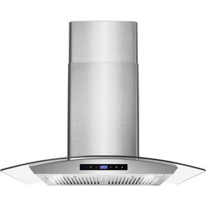 COSMO COS-668AS750 30 in. Vista Collection 380 CFM Ducted Wall Mount Range Hood, Touch Controls, LED Lights, Stainless Steel
